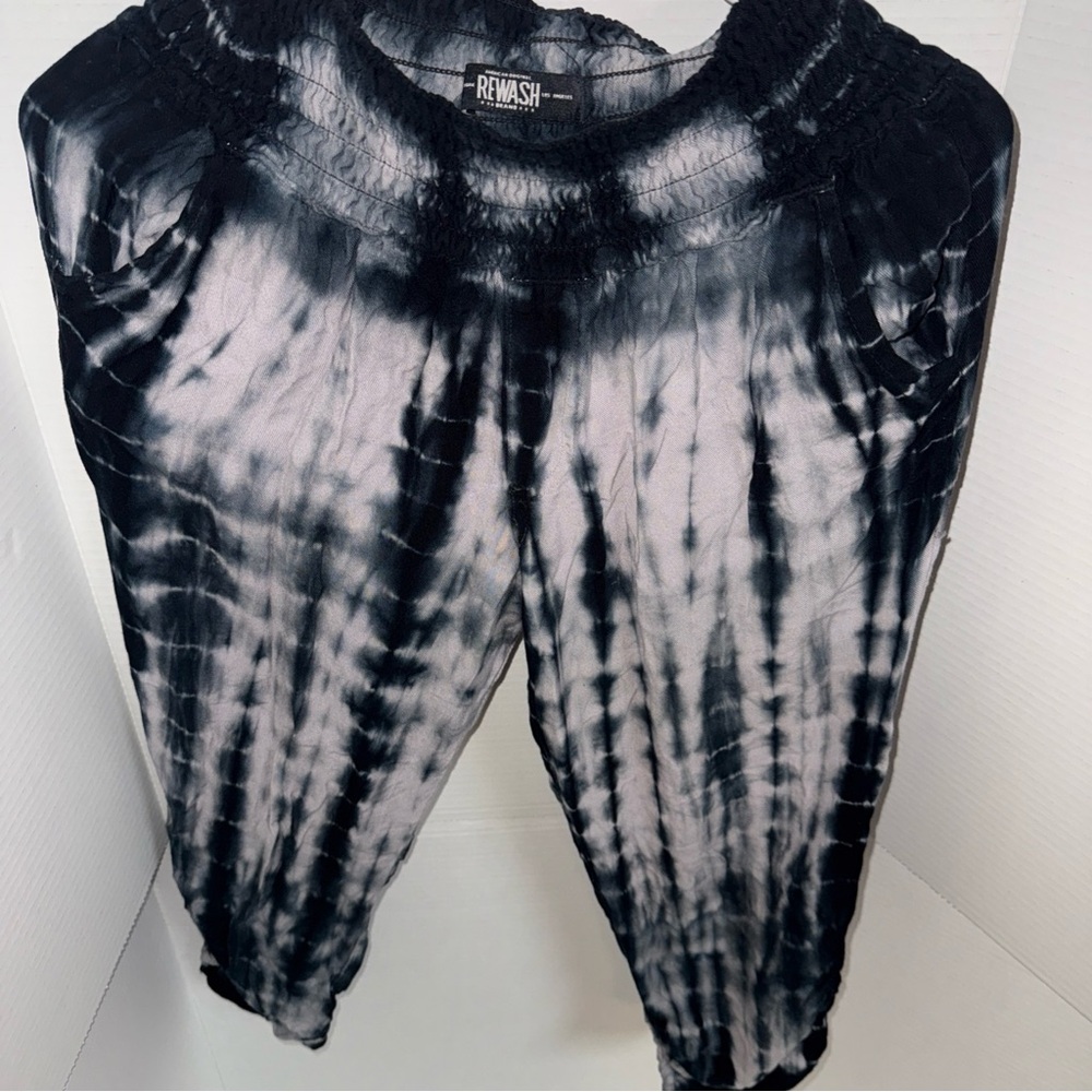 Rewash Monochrome Tie-Dye Pants